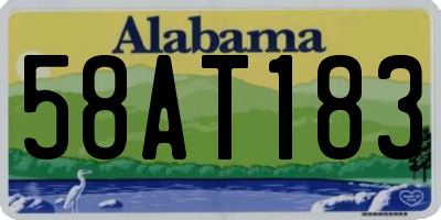 AL license plate 58AT183