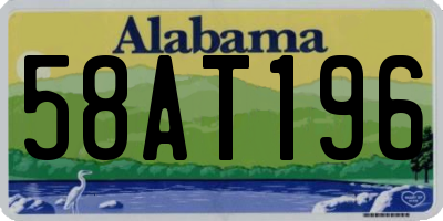 AL license plate 58AT196