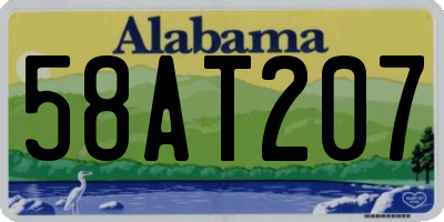 AL license plate 58AT207