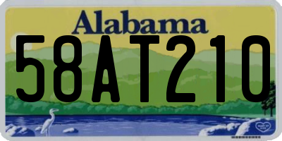 AL license plate 58AT210