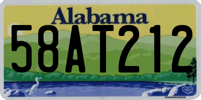 AL license plate 58AT212