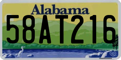 AL license plate 58AT216