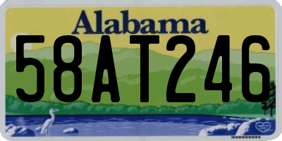 AL license plate 58AT246