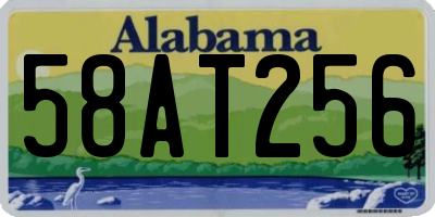 AL license plate 58AT256