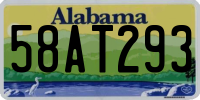 AL license plate 58AT293