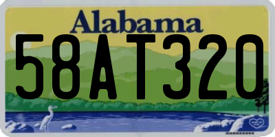 AL license plate 58AT320