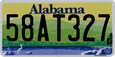 AL license plate 58AT327