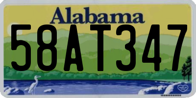 AL license plate 58AT347