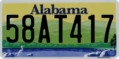 AL license plate 58AT417