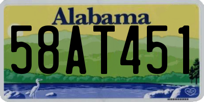 AL license plate 58AT451