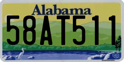 AL license plate 58AT511