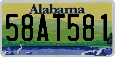 AL license plate 58AT581
