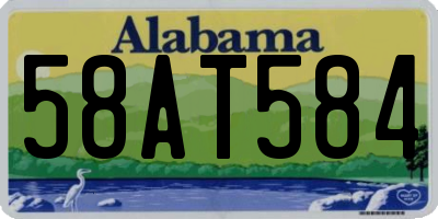 AL license plate 58AT584