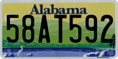 AL license plate 58AT592