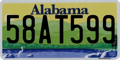 AL license plate 58AT599