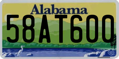 AL license plate 58AT600