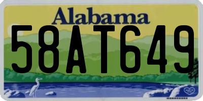 AL license plate 58AT649