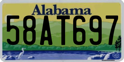 AL license plate 58AT697