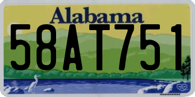 AL license plate 58AT751