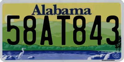 AL license plate 58AT843