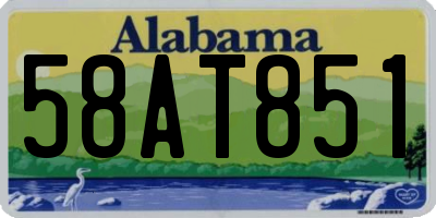 AL license plate 58AT851