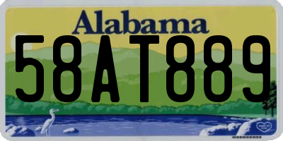 AL license plate 58AT889