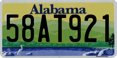 AL license plate 58AT921