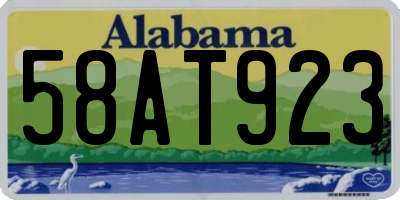 AL license plate 58AT923