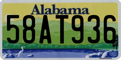 AL license plate 58AT936