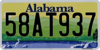 AL license plate 58AT937