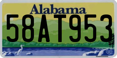 AL license plate 58AT953