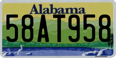 AL license plate 58AT958