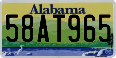 AL license plate 58AT965