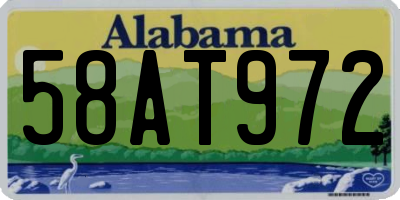 AL license plate 58AT972