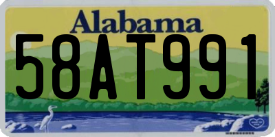 AL license plate 58AT991