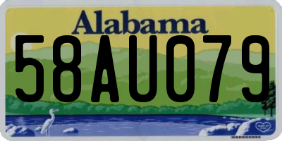 AL license plate 58AU079