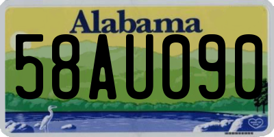 AL license plate 58AU090
