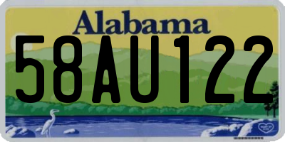 AL license plate 58AU122