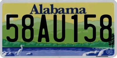 AL license plate 58AU158