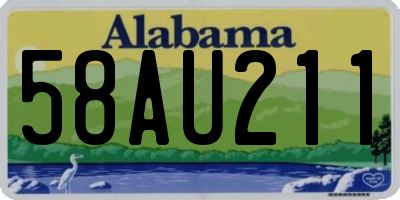 AL license plate 58AU211