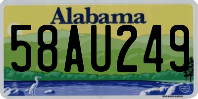 AL license plate 58AU249