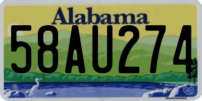 AL license plate 58AU274