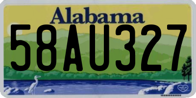 AL license plate 58AU327