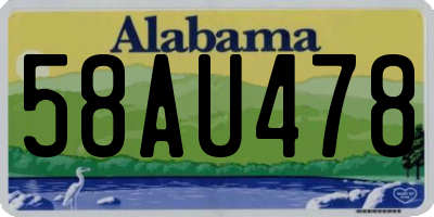 AL license plate 58AU478