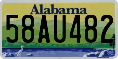AL license plate 58AU482