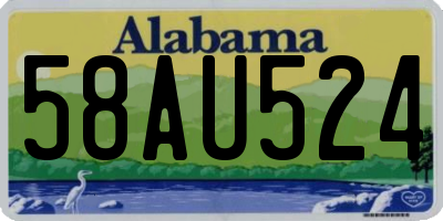 AL license plate 58AU524