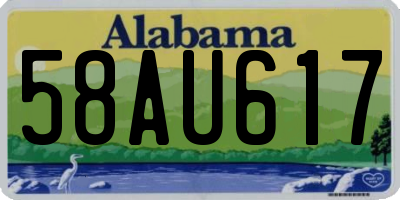 AL license plate 58AU617