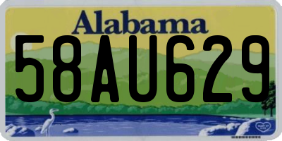 AL license plate 58AU629
