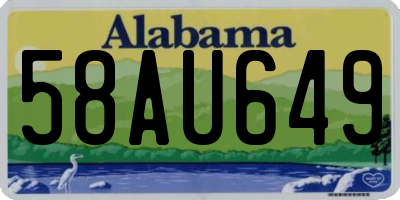 AL license plate 58AU649