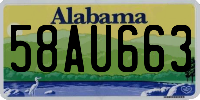 AL license plate 58AU663